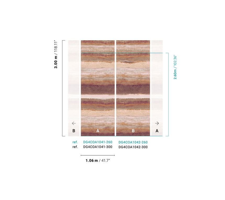 Non-woven wall mural, stripes, DG4COA1041-300, Wall Designs IV, Khroma by Masureel