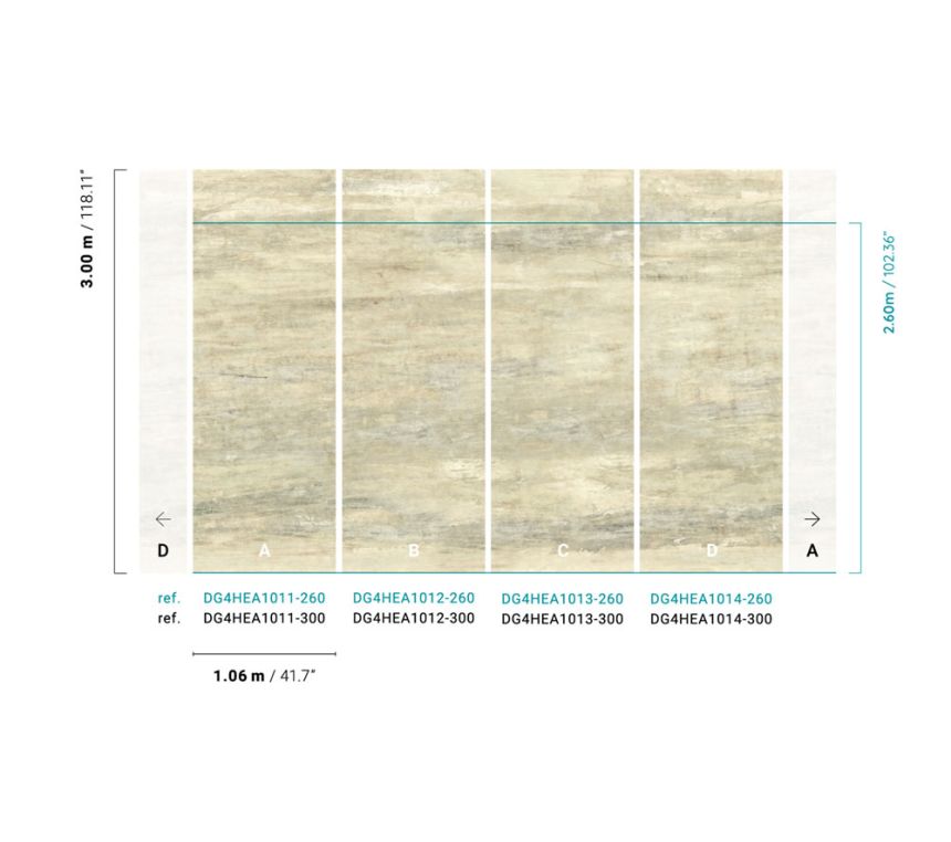 Abstract non-woven wall mural, DG4HEA1013-260, Wall Designs IV, Khroma by Masureel