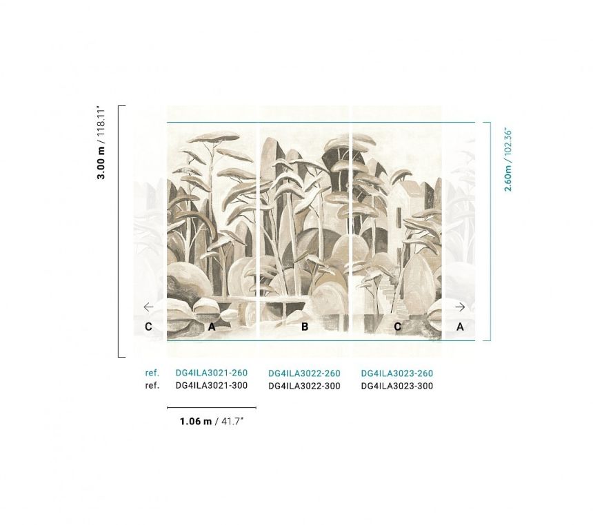 Non-woven wall mural, Landscape, DG4ILA3021-260, Wall Designs IV, Khroma by Masureel