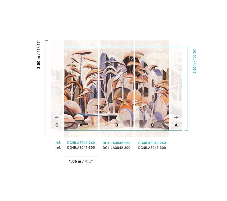 Non-woven wall mural, Landscape, DG4ILA3042-260, Wall Designs IV, Khroma by Masureel