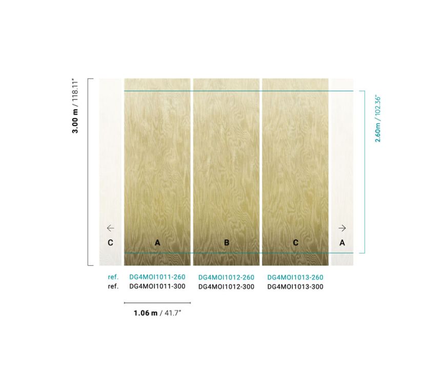 Non-woven wall mural, Moiré, DG4MOI1013-260, Wall Designs IV, Khroma by Masureel
