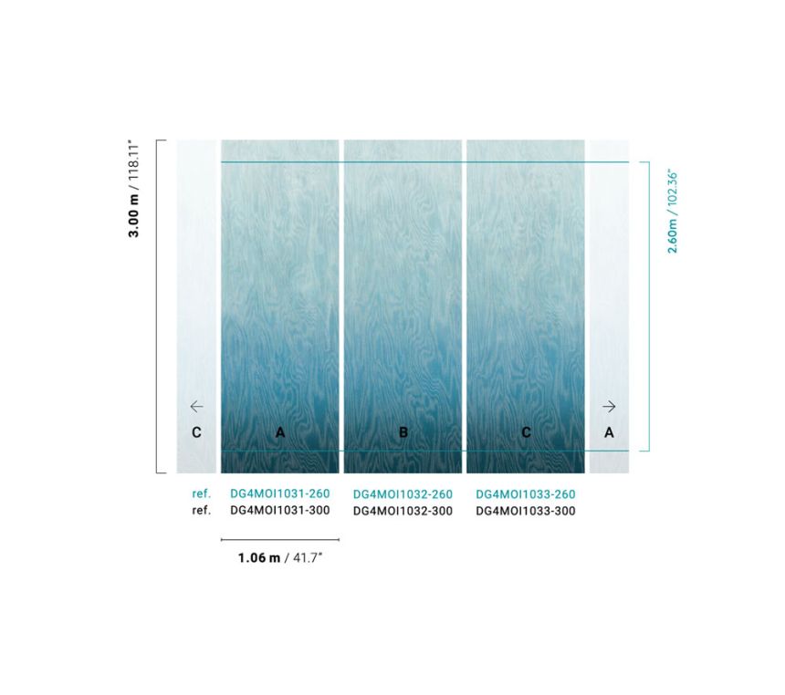 Non-woven wall mural, Moiré, DG4MOI1033-260, Wall Designs IV, Khroma by Masureel