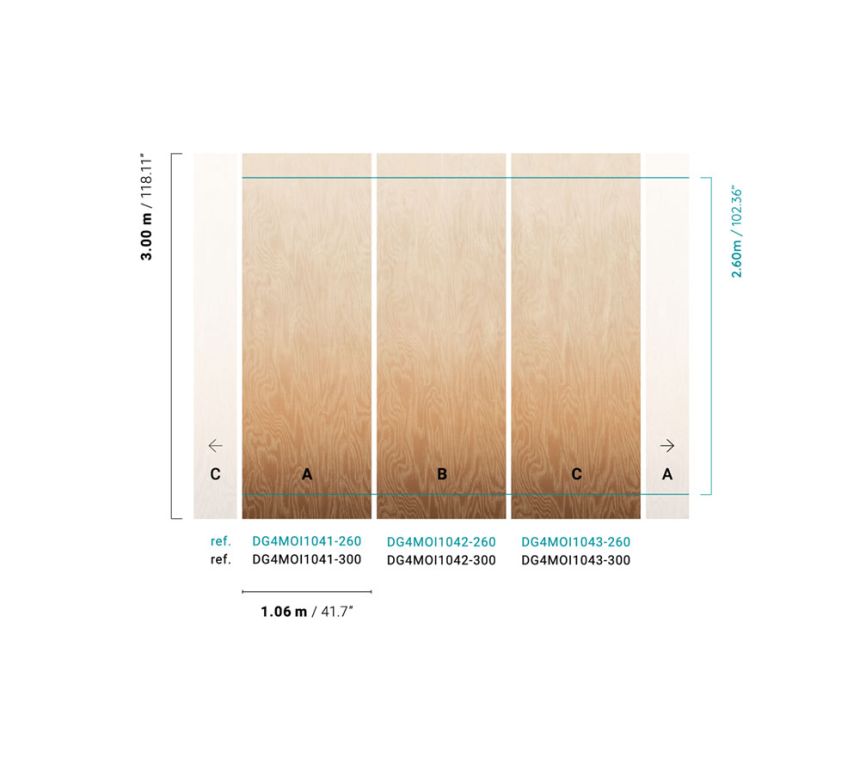 Non-woven wall mural, Moiré, DG4MOI1043-260, Wall Designs IV, Khroma by Masureel
