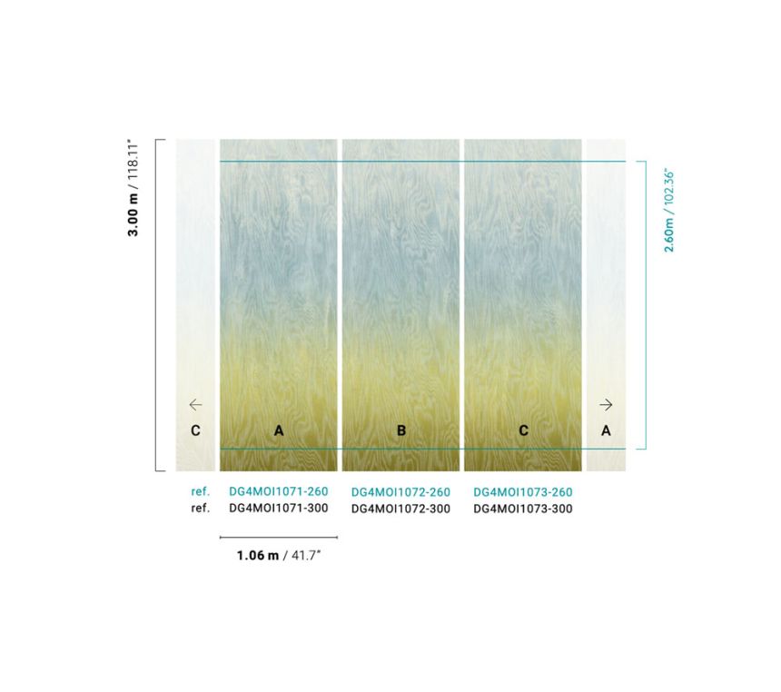 Non-woven wall mural, Moiré, DG4MOI1073-300, Wall Designs IV, Khroma by Masureel