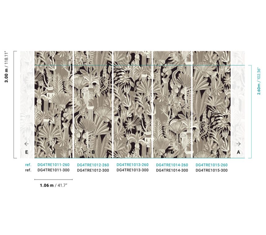 Non-woven wall mural, DG4TRE1013-260, Wall Designs IV, Khroma by Masureel