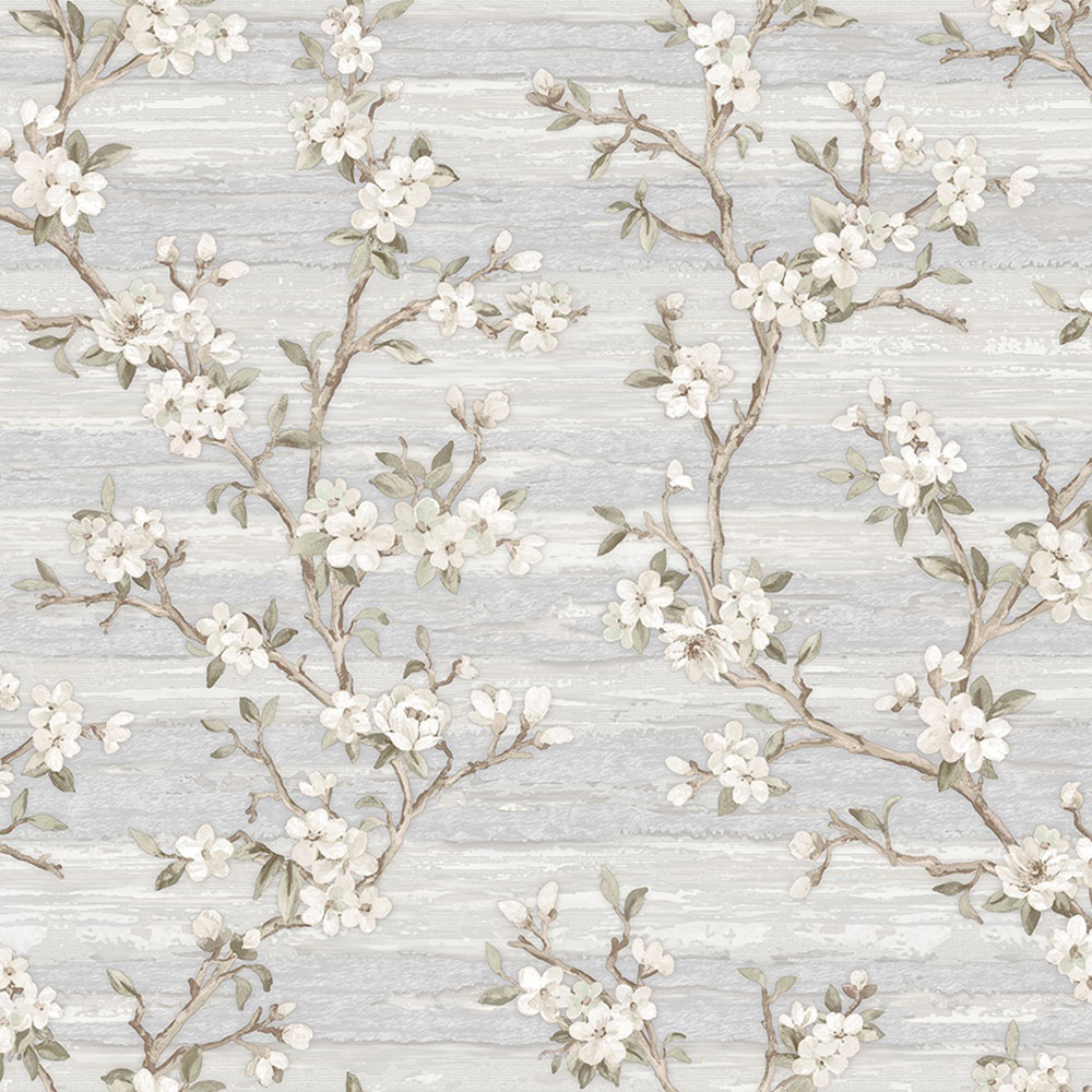 Non-woven wallpaper, cream, flowers, 1505-1, Vera, AdaWall
