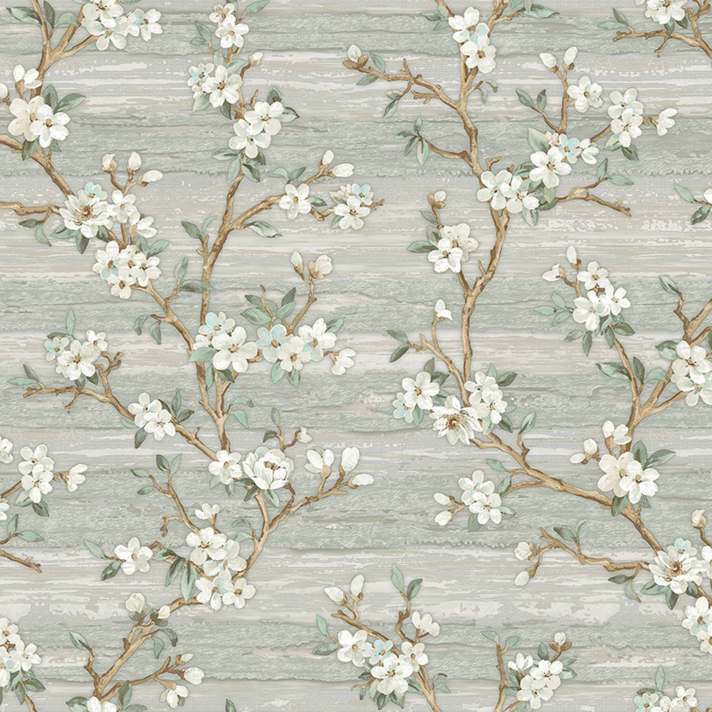 Non-woven wallpaper, zelená, flowers, 1505-2, Vera, AdaWall