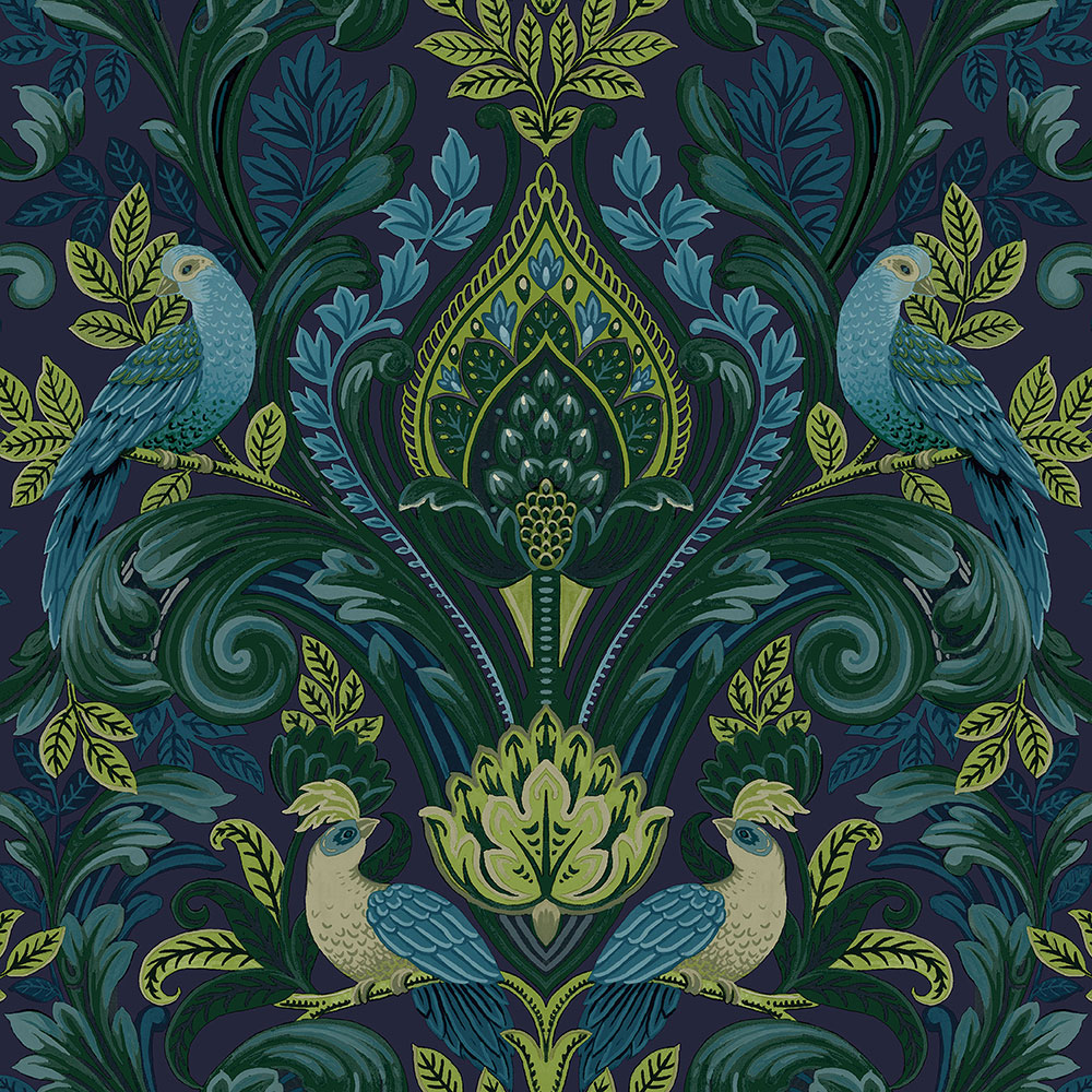 Green-blue ornamental wallpaper, A67802, Vavex 2026