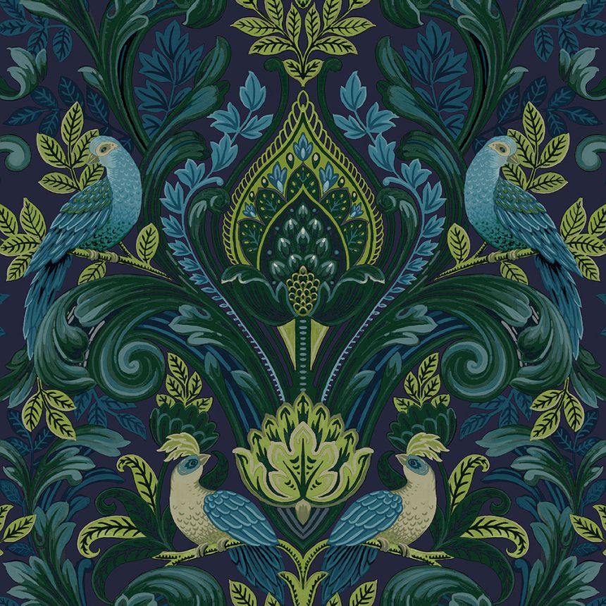 Green-blue ornamental wallpaper, A67802, Vavex 2026