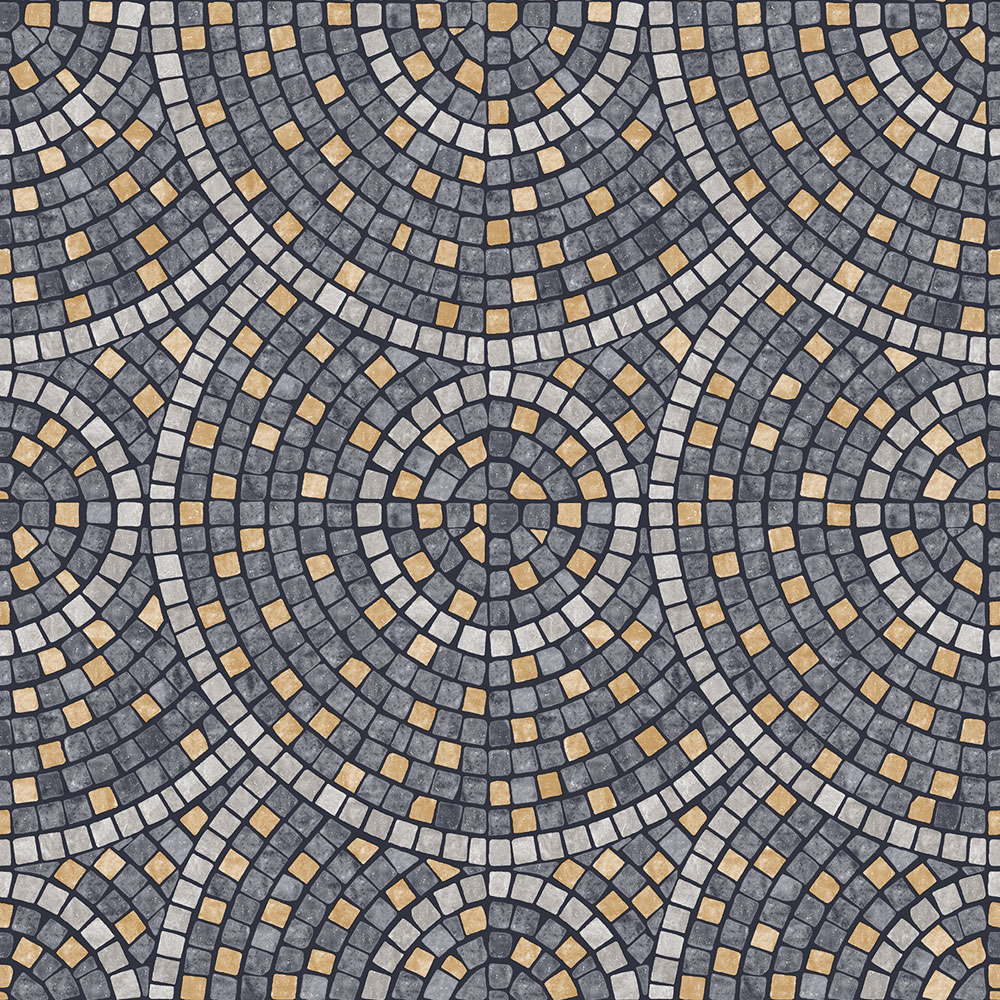 Non-woven wallpaper, grey, mosaic, M76309, Artifice, Ugépa