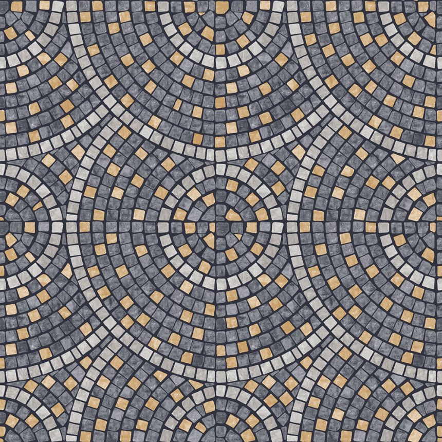 Non-woven wallpaper, grey, mosaic, M76309, Artifice, Ugépa