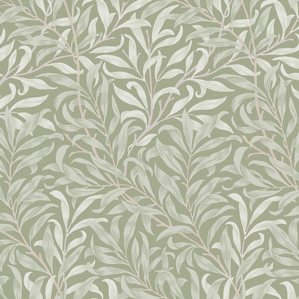 Non-woven wallpaper, green, branches, 124248, William Morris At Home