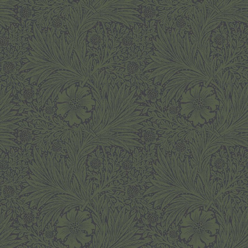 Non-woven wallpaper, green, flowers, leaves, 124255, William Morris At Home