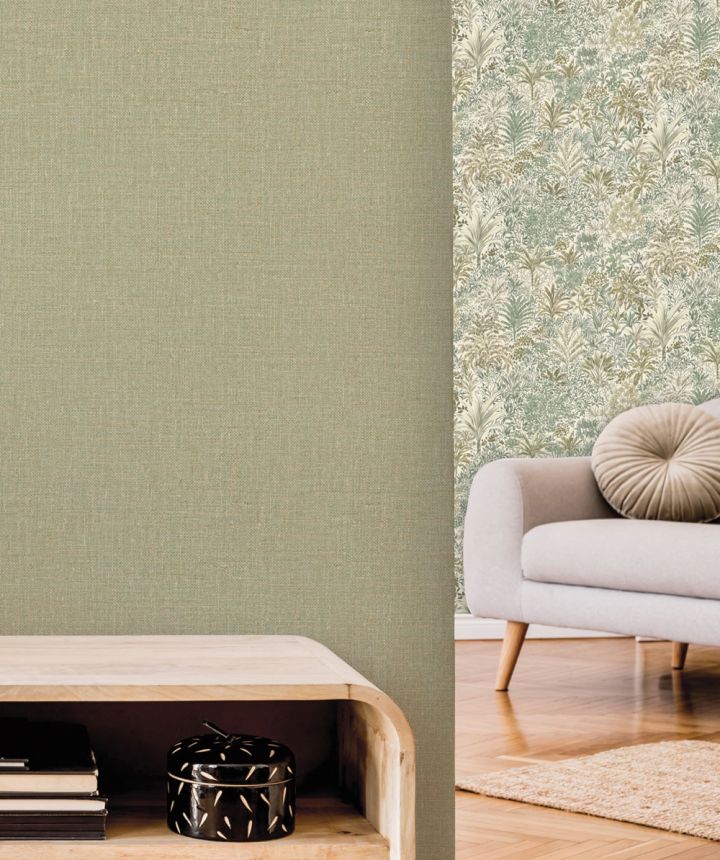 Luxury non-woven wallpaper, green, trees, leaves, Z15505, Mini Trend, Zambaiti Parati