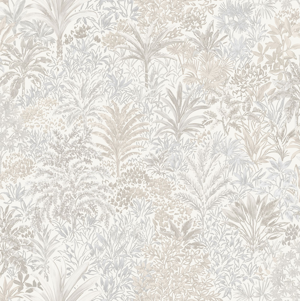 Luxury non-woven wallpaper, cream, trees, leaves, Z15507, Mini Trend, Zambaiti Parati