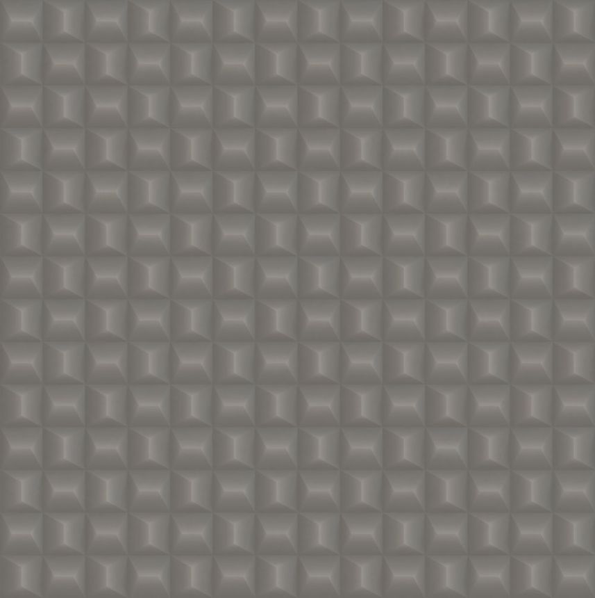 Luxury geometric non-woven wallpaper, grey, Z15522, Mini Trend, Zambaiti Parati