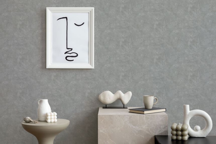 Luxury non-woven wallpaper, grey, stucco plaster, Z15535, Mini Trend, Zambaiti Parati