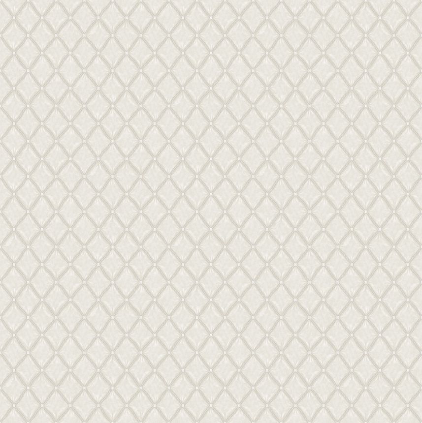 Luxury geometric non-woven wallpaper, grey-cream, Z15536, Mini Trend, Zambaiti Parati