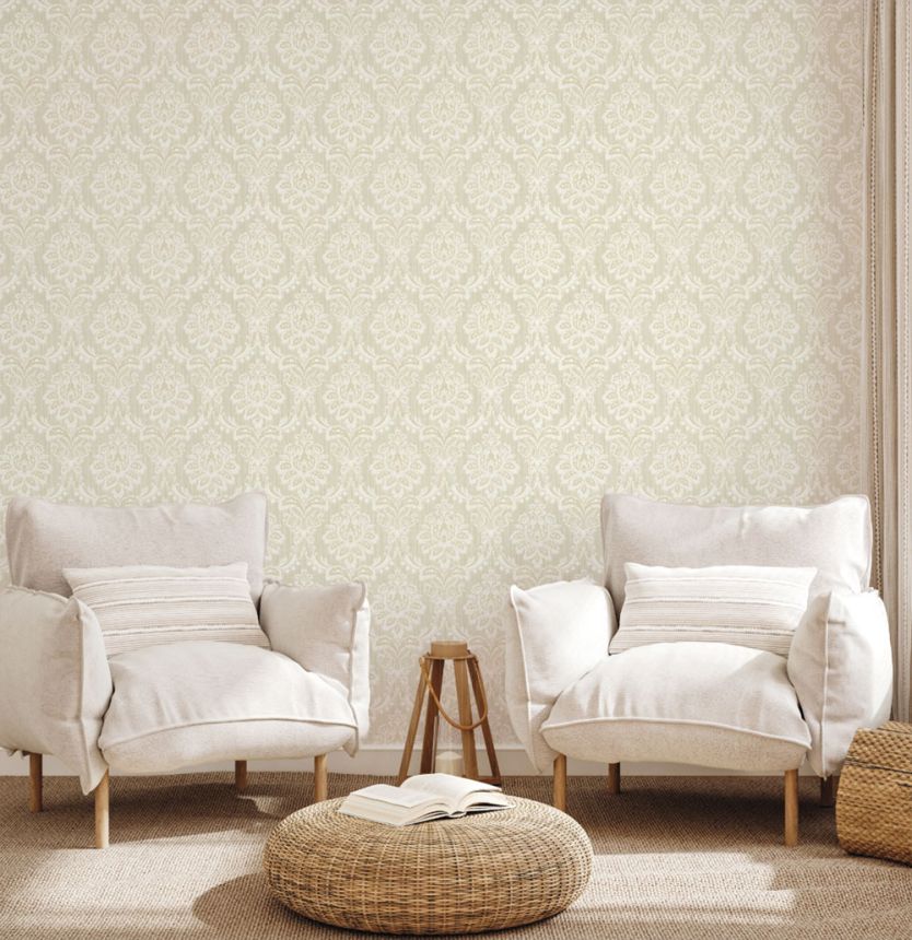 Luxurious baroque non-woven wallpaper, grey, Z15547, Mini Trend, Zambaiti Parati