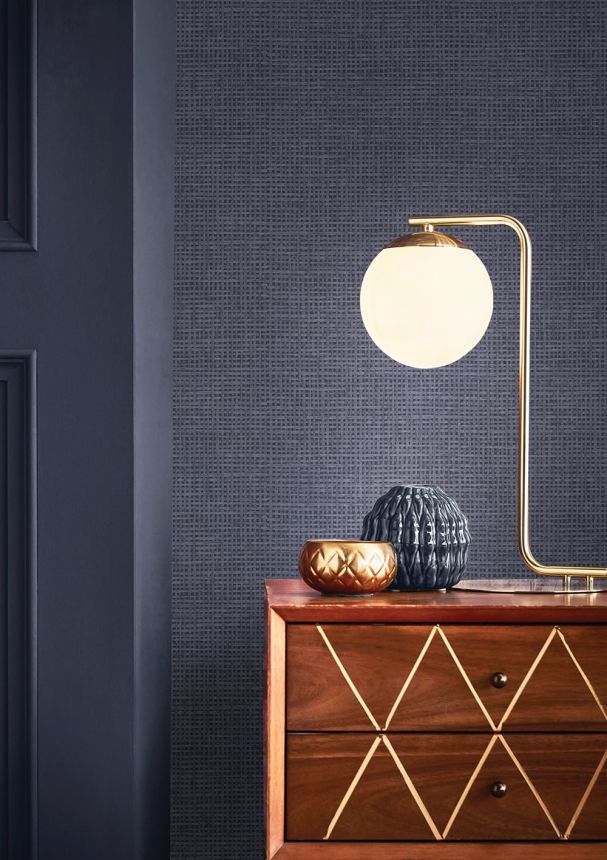 Non-woven wallpaper, blue, mat imitation, 124092, Utopia, Graham Brown Premium