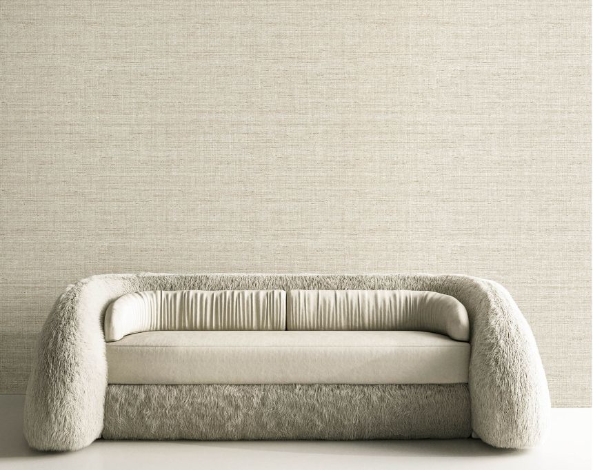 Non-woven wallpaper, white, fabric imitation, 42260, Aura, Cristiana Masi by Parato