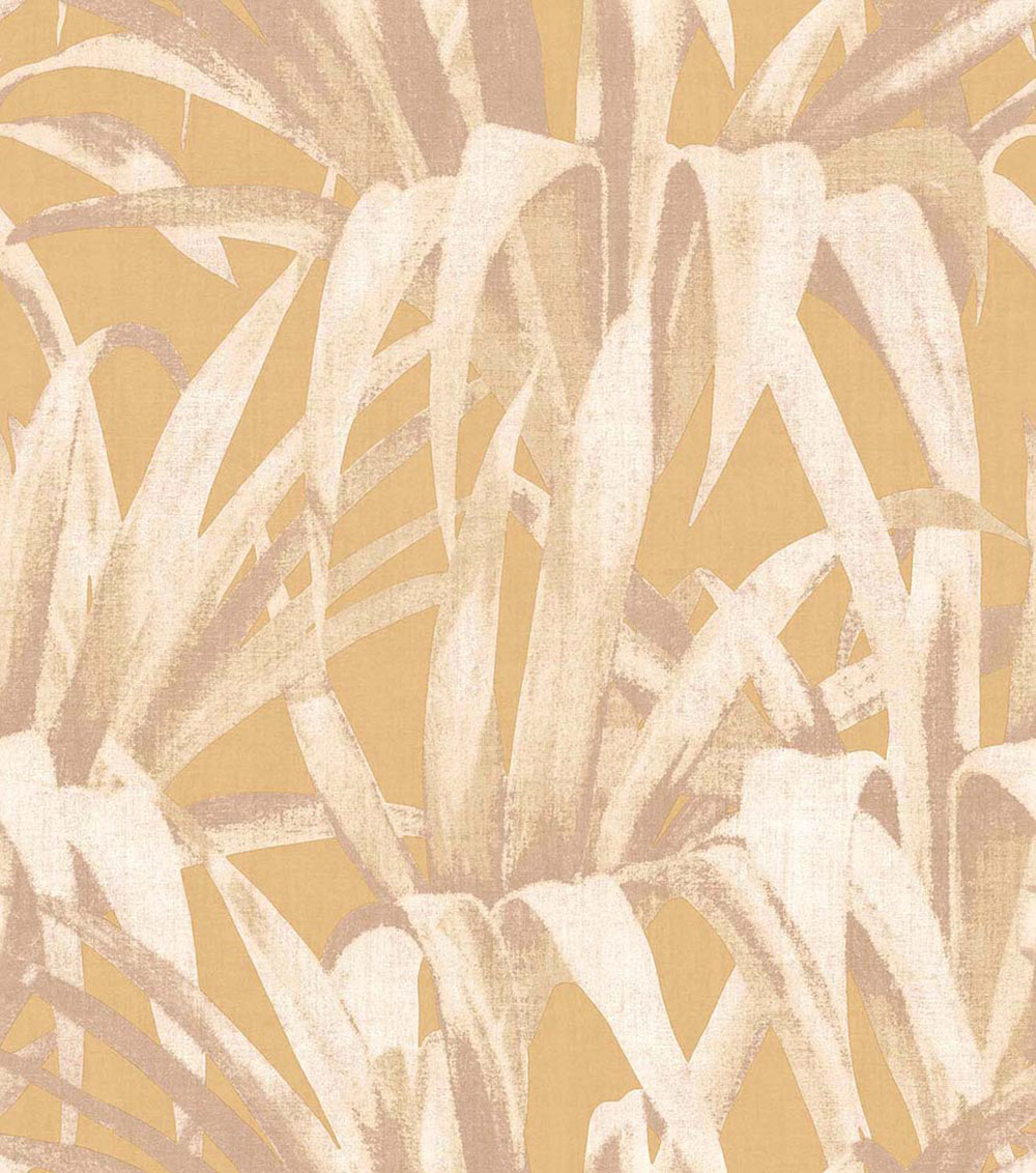 Non-woven wallpaper, ochre, leaves, 15523, Botany House, Cristiana Masi by Parato