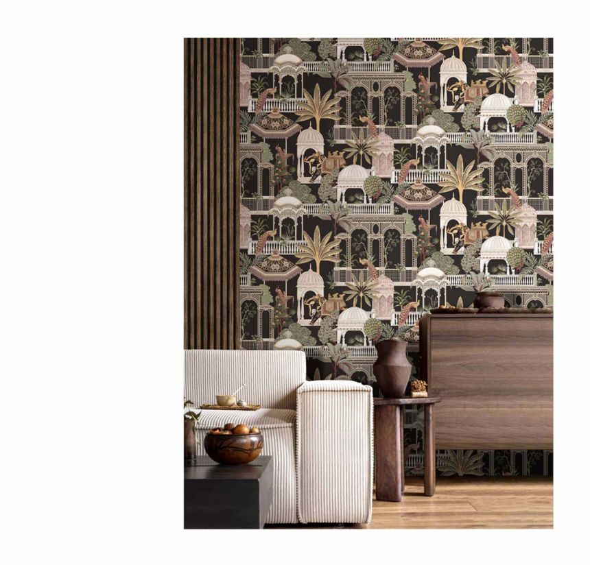 Non-woven wallpaper, grey-green, garden, 15537, Botany House, Cristiana Masi by Parato