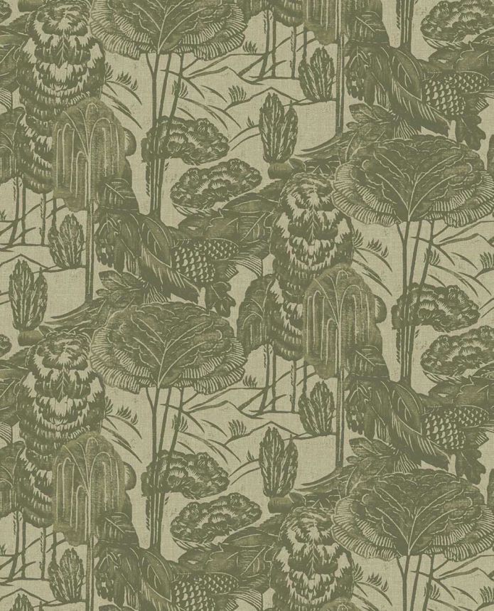 Non-woven wallpaper, green, leaves, trees, 340542, Groovy, Eijffinger