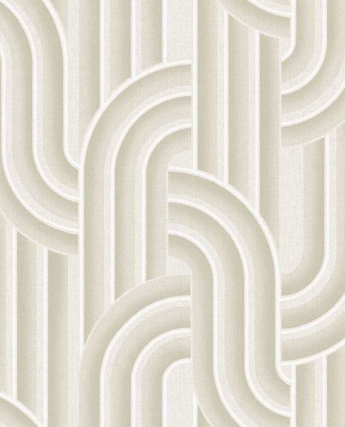Geometric non-woven wallpaper, grey-beige, retro, 340560, Groovy, Eijffinger