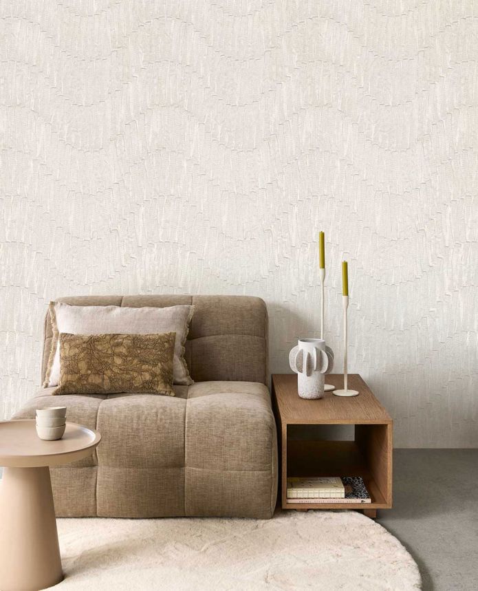 Non-woven wall mural, pink, cream, waves, 340370, Sensory, Eijffinger