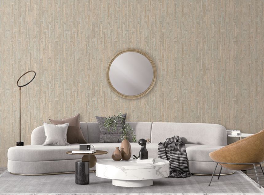 Geometric non-woven wallpaper, grey, SA524013, Santa Fe, Design ID