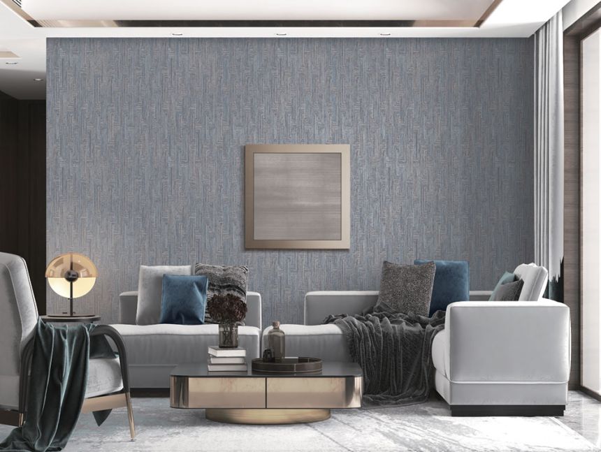 Geometric non-woven wallpaper, black-grey, SA524017, Santa Fe, Design ID