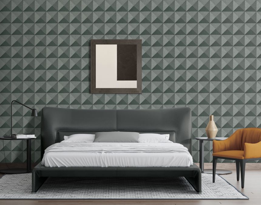 Geometric non-woven wallpaper, brown-beige, SA524103, Santa Fe, Design ID