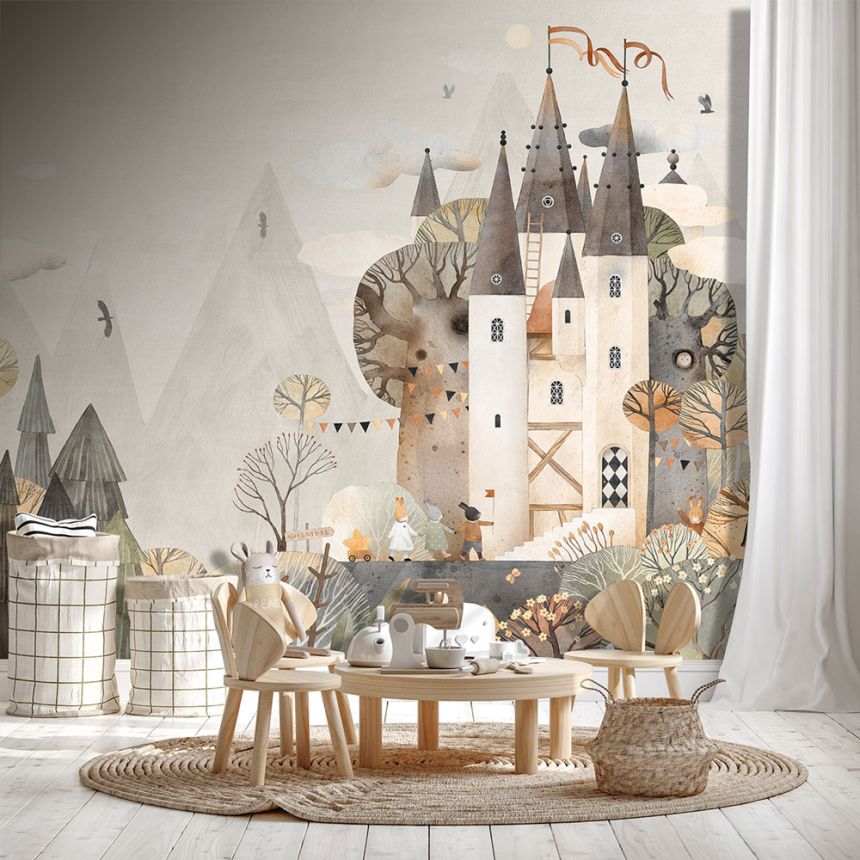 Children's non-woven wall mural, animals, CW6005-1, Cute Walls, Decoprint