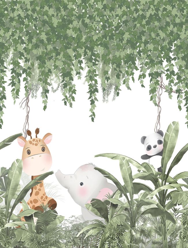Children's non-woven wall mural, animals, CW6016-1, Cute Walls, Decoprint