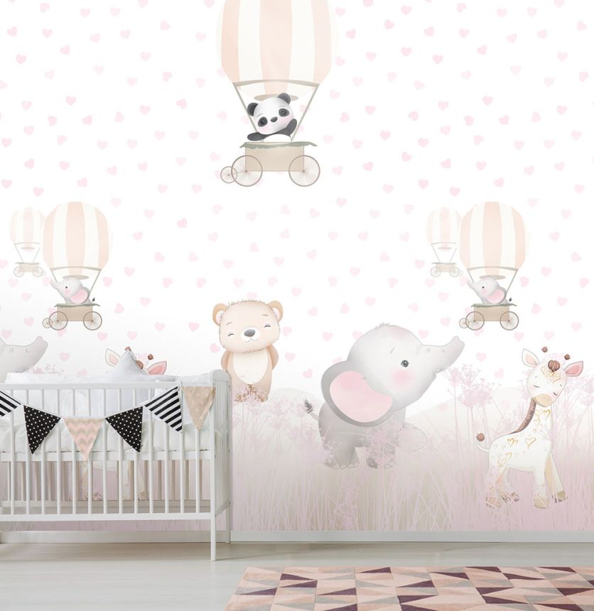 Children's non-woven wall mural, animals, CW6031-1, Cute Walls, Decoprint