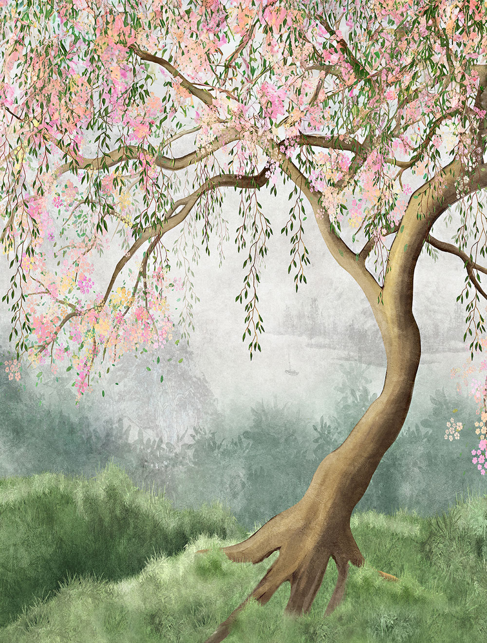 Non-woven wall mural, tree, CW6052-1, Cute Walls, Decoprint