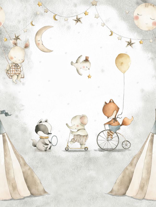 Children's non-woven wall mural, animals, CW6055-1, Cute Walls, Decoprint