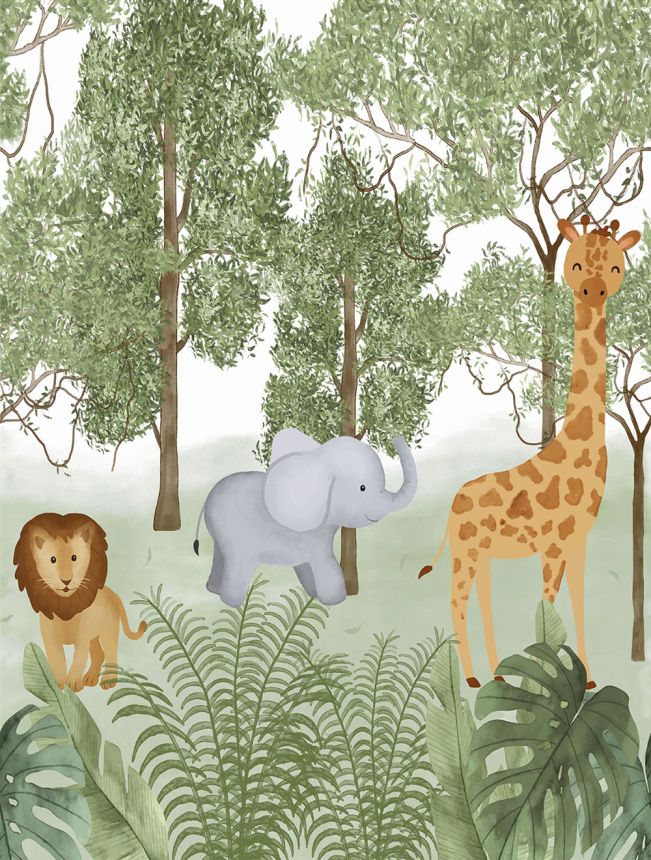 Children's non-woven wall mural, animals, CW6117-1, Cute Walls, Decoprint