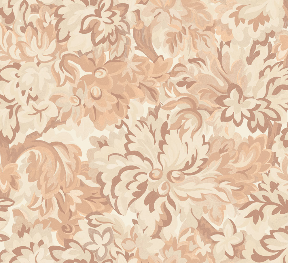 Non-woven wallpaper, beige-pink, flowers, RHA005, Rhapsody, Masureel