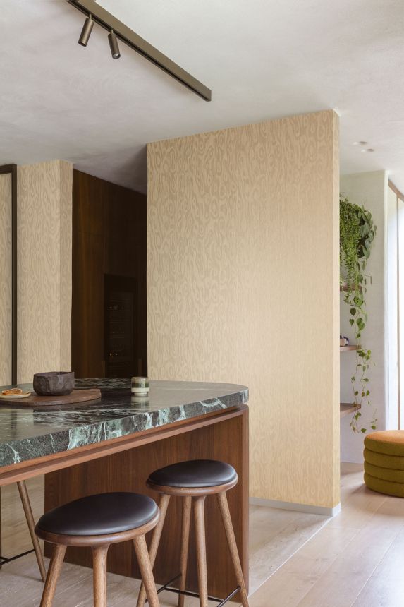 Non-woven wallpaper, beige, wood paneling, RHA201, Rhapsody, Masureel