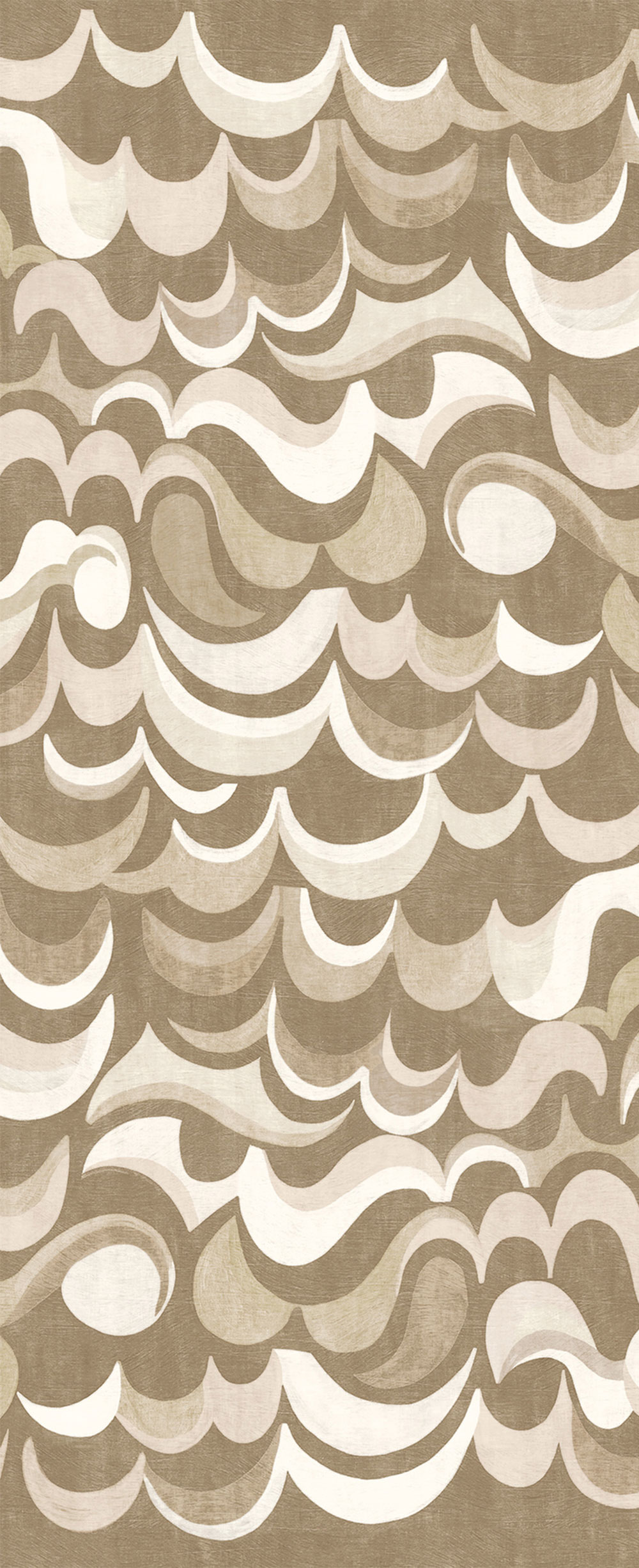 Non-woven wall mural, brown-beige, waves, DGRHA1011-260, Rhapsody, Masureel