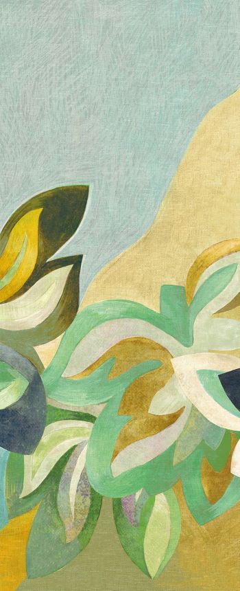 Non-woven wall mural, green, flowers, DGRHA2011-260, Rhapsody, Masureel