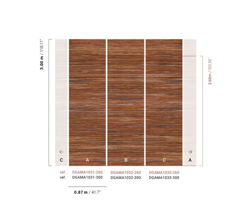 Non-woven wall mural, brown, mat imitation, DGAMA1031-300,  Amani,  Masureel