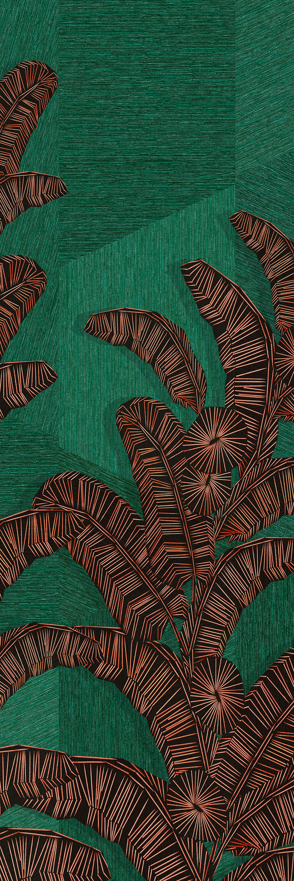 Non-woven wall mural, green, leaves, DGAMA2022-260,  Amani,  Masureel