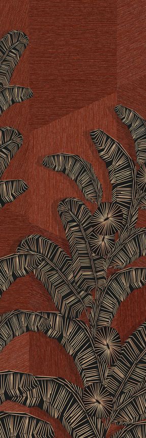 Non-woven wall mural, brown-red, leaves, DGAMA2032-300,  Amani,  Masureel