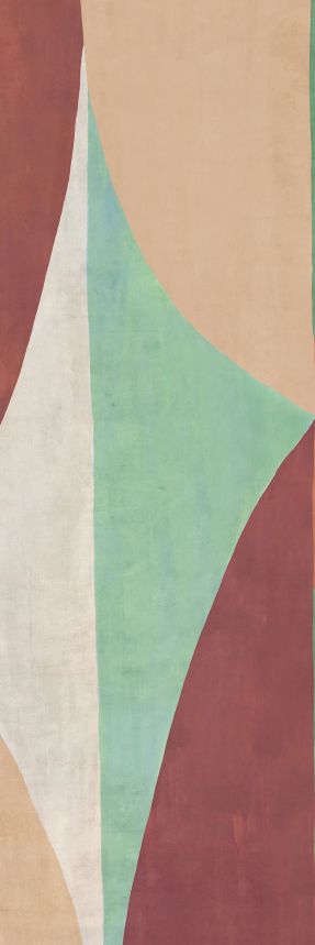 Geometric non-woven wall mural, green-brown, DGAMA3023-300, Amani, Masureel