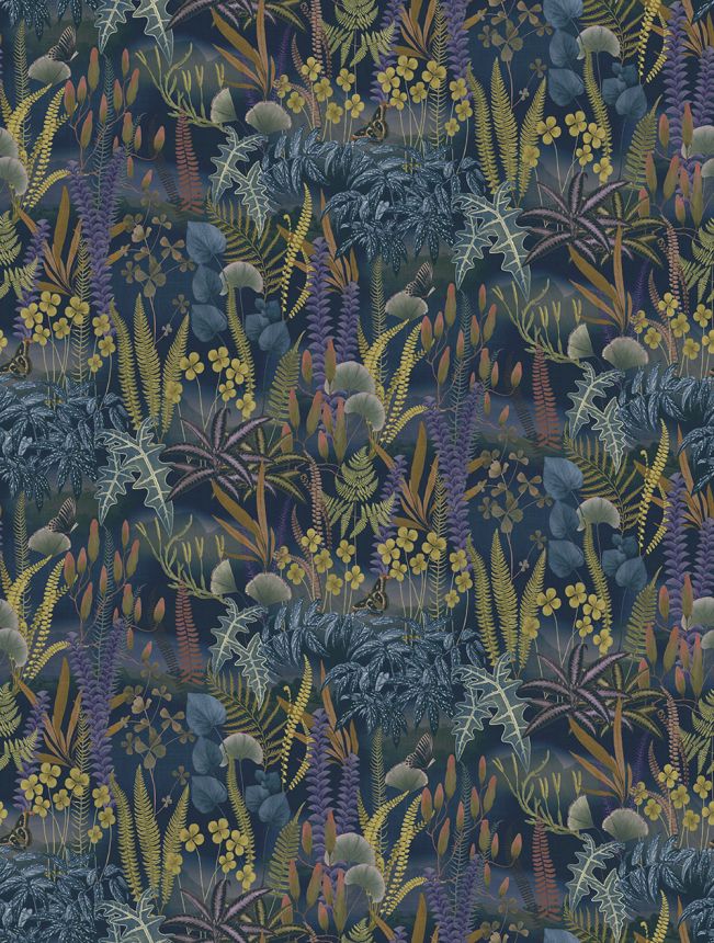Non-woven wall mural, blue, leaves, FW4005-4, Feature Walls, Decoprint