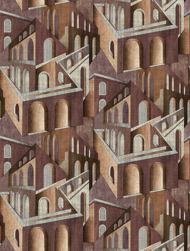Graphic non-woven wall mural, burgundy, FW4013-9, Feature Walls, Decoprint
