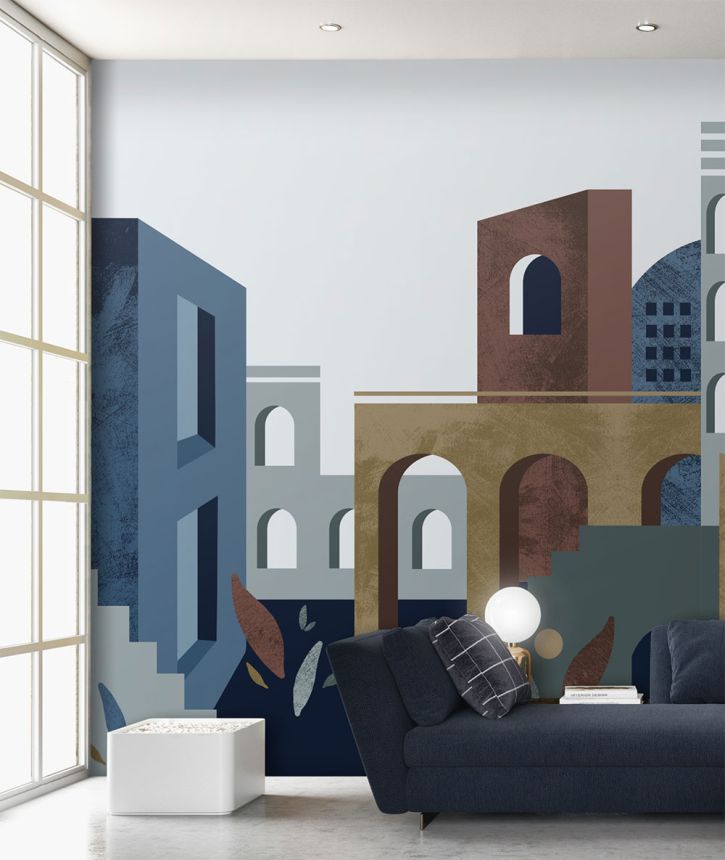 Graphic non-woven wall mural, blue, FW4014-5, Feature Walls, Decoprint